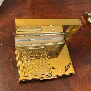 Vintage Elgin America Gold Compact Mirror